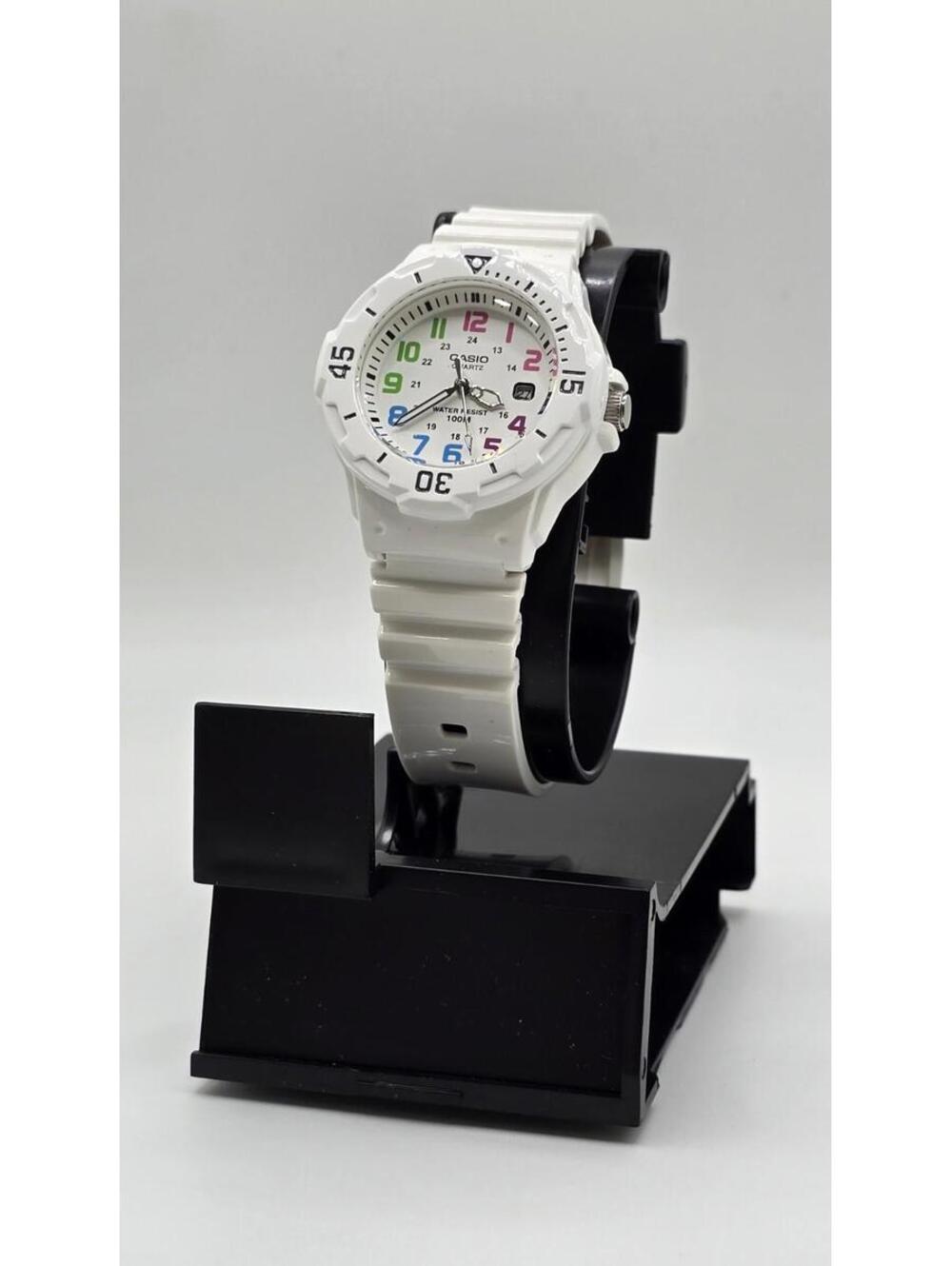 Casio LRW200H-7BV Women's White Resin Band, White Dial, Date, 100 Meter WR